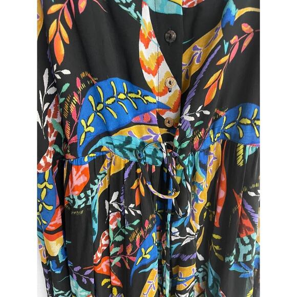 Johnny Was S Maxi Dress Tiered Floral Mirko Sleeveless Flosy Boho Tie Waist - Picture 8 of 10